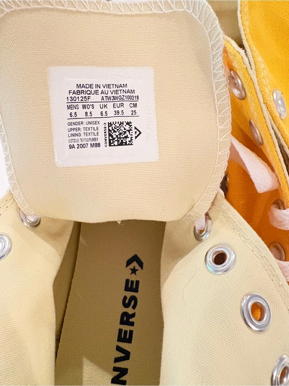 Converse High Top Sneakers - Bright Yellow Canvas